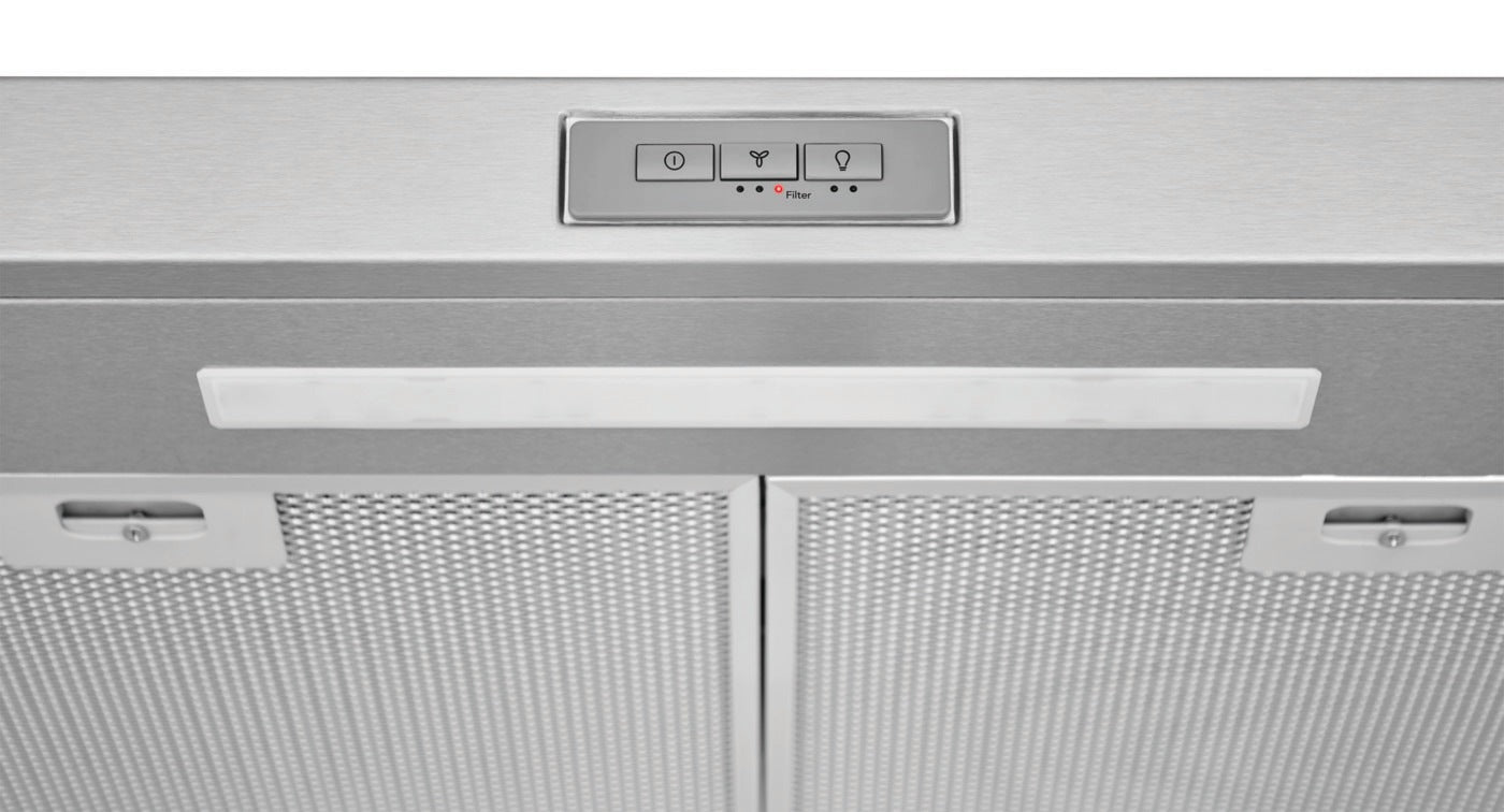 Frigidaire - 30 Inch 220 CFM Under Cabinet Range Vent in Stainless - FCVW3052AS