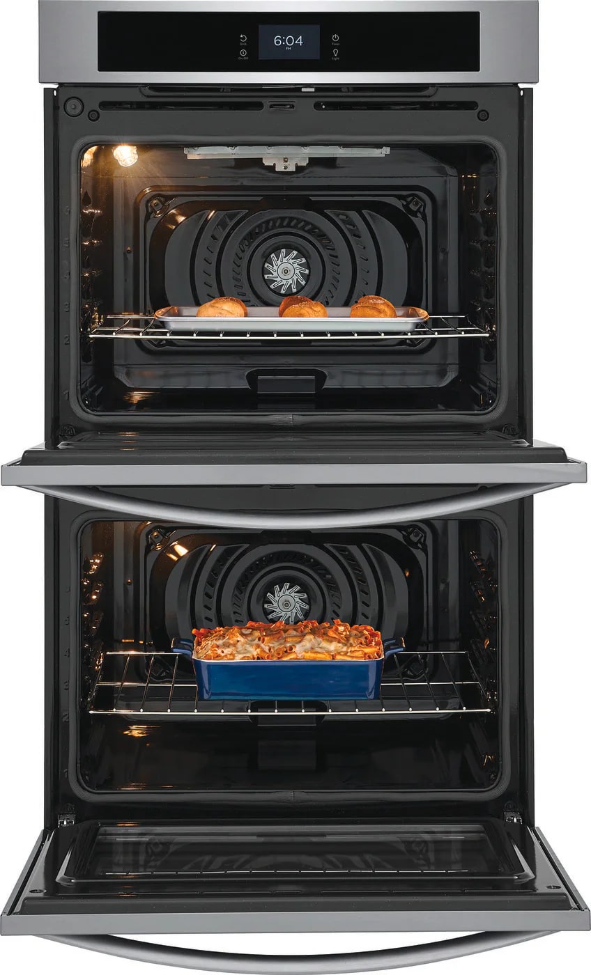 Frigidaire - 10.6 cu. ft Double Wall Oven in Stainless - FCWD3027AS