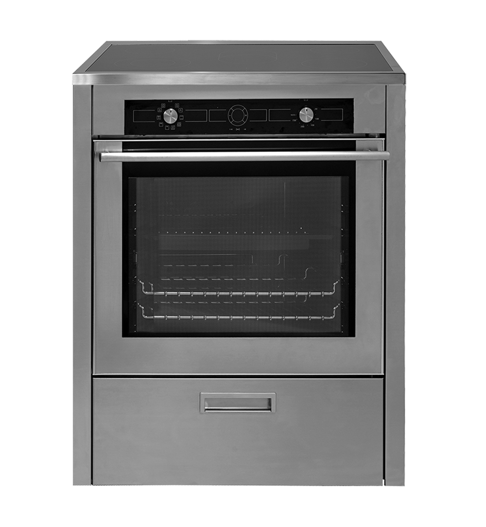 Porter & Charles - 3.8 cu. ft Induction Range in Stainless - FEC-IR76S