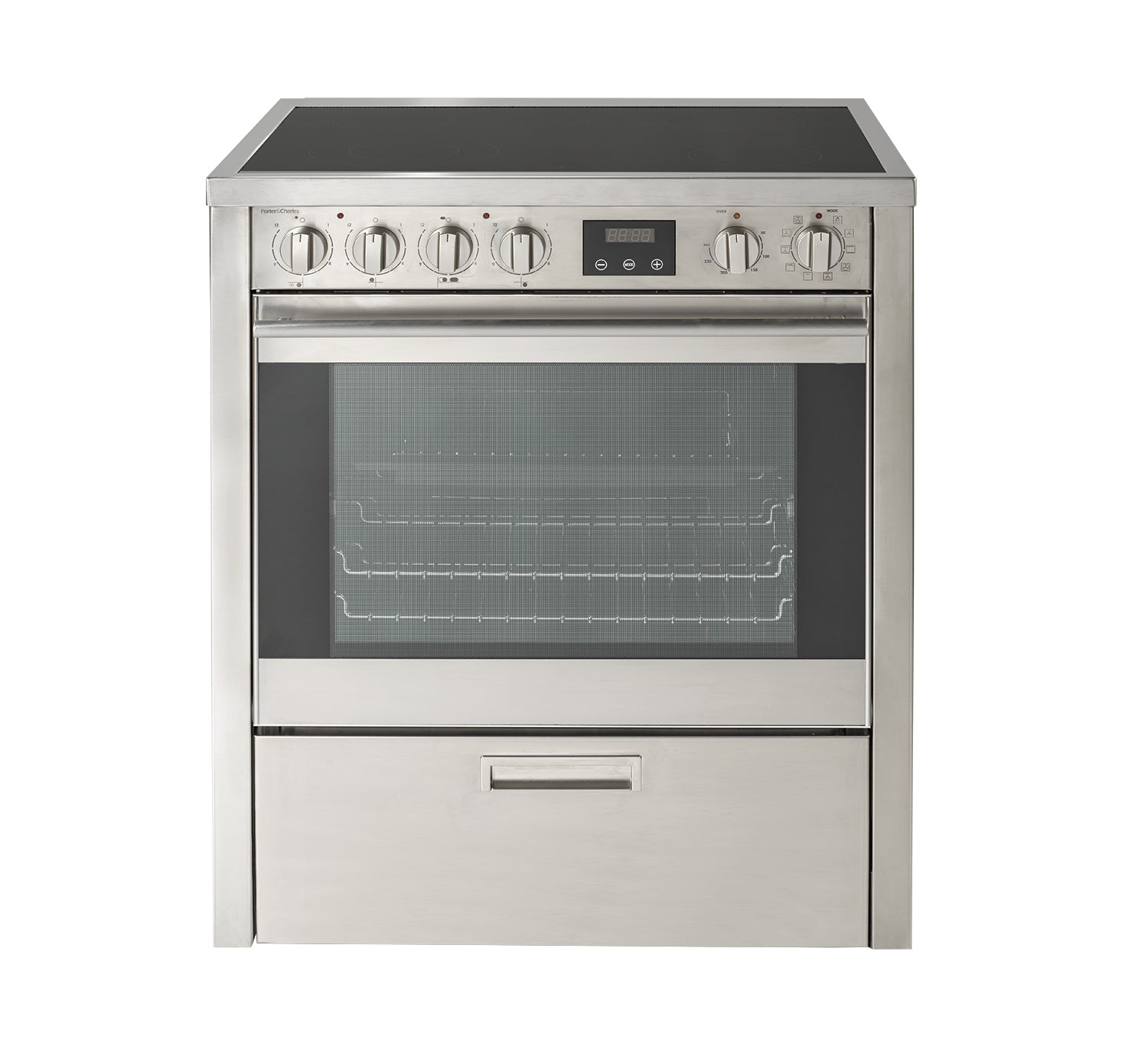 Porter & Charles - 3.8 cu. ft Electric Range in Stainless - FEC76B3