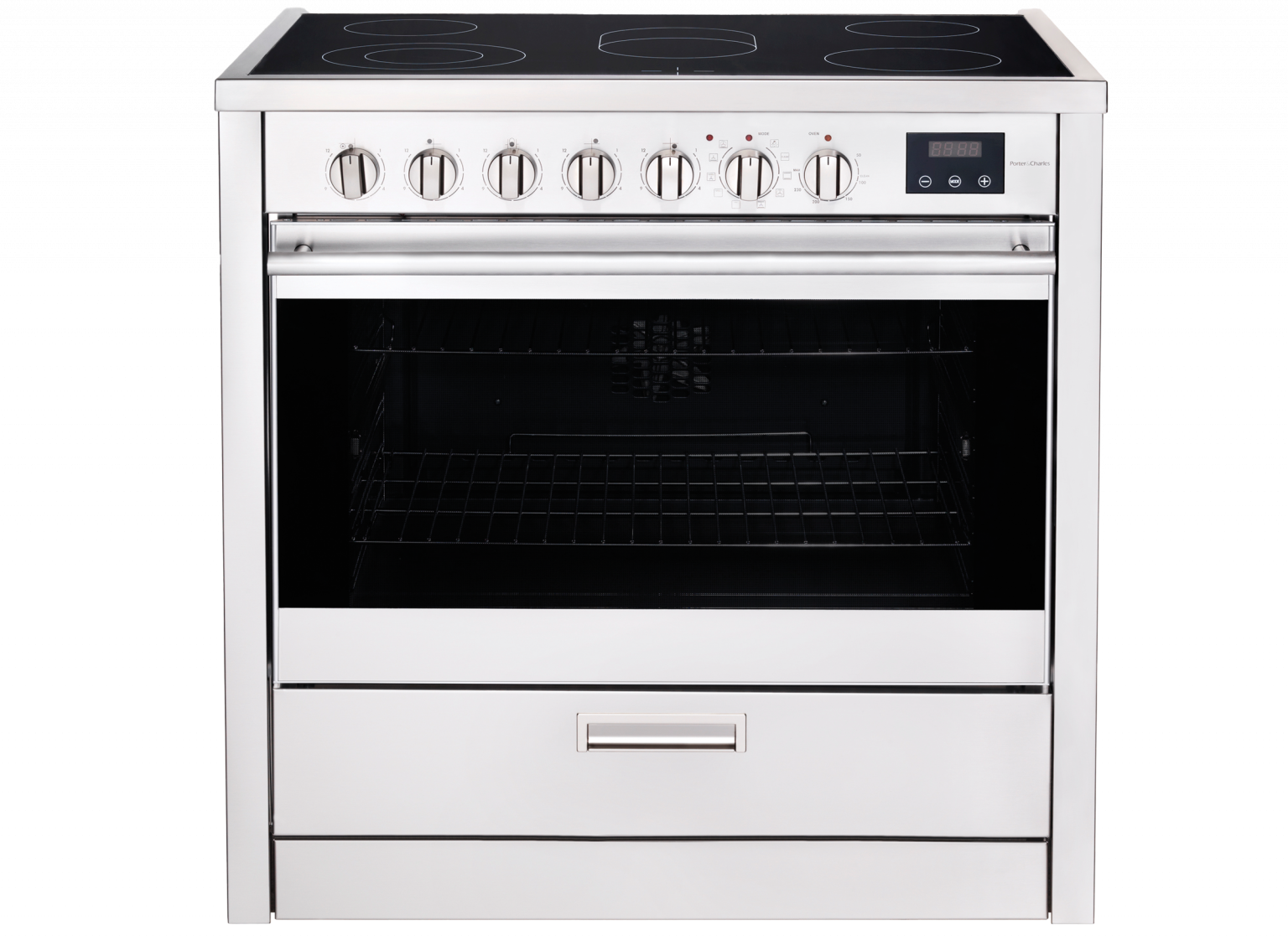 Porter & Charles - 4.3 cu. ft Electric Range in Stainless - FEC90B3