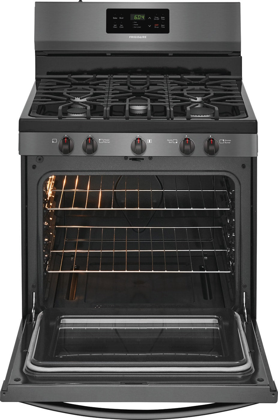 Frigidaire - 5 cu. ft Gas Range in Black Stainless - FFGF3054TD