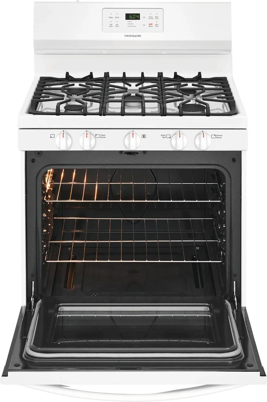 Frigidaire - 5 cu. ft Gas Range in White (Open Box) - FFGF3054TW