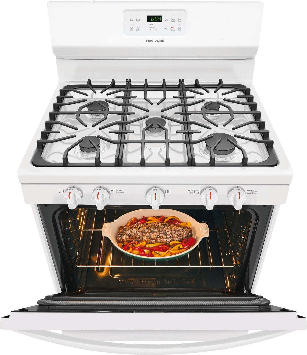 Frigidaire - 5 cu. ft Gas Range in White (Open Box) - FFGF3054TW