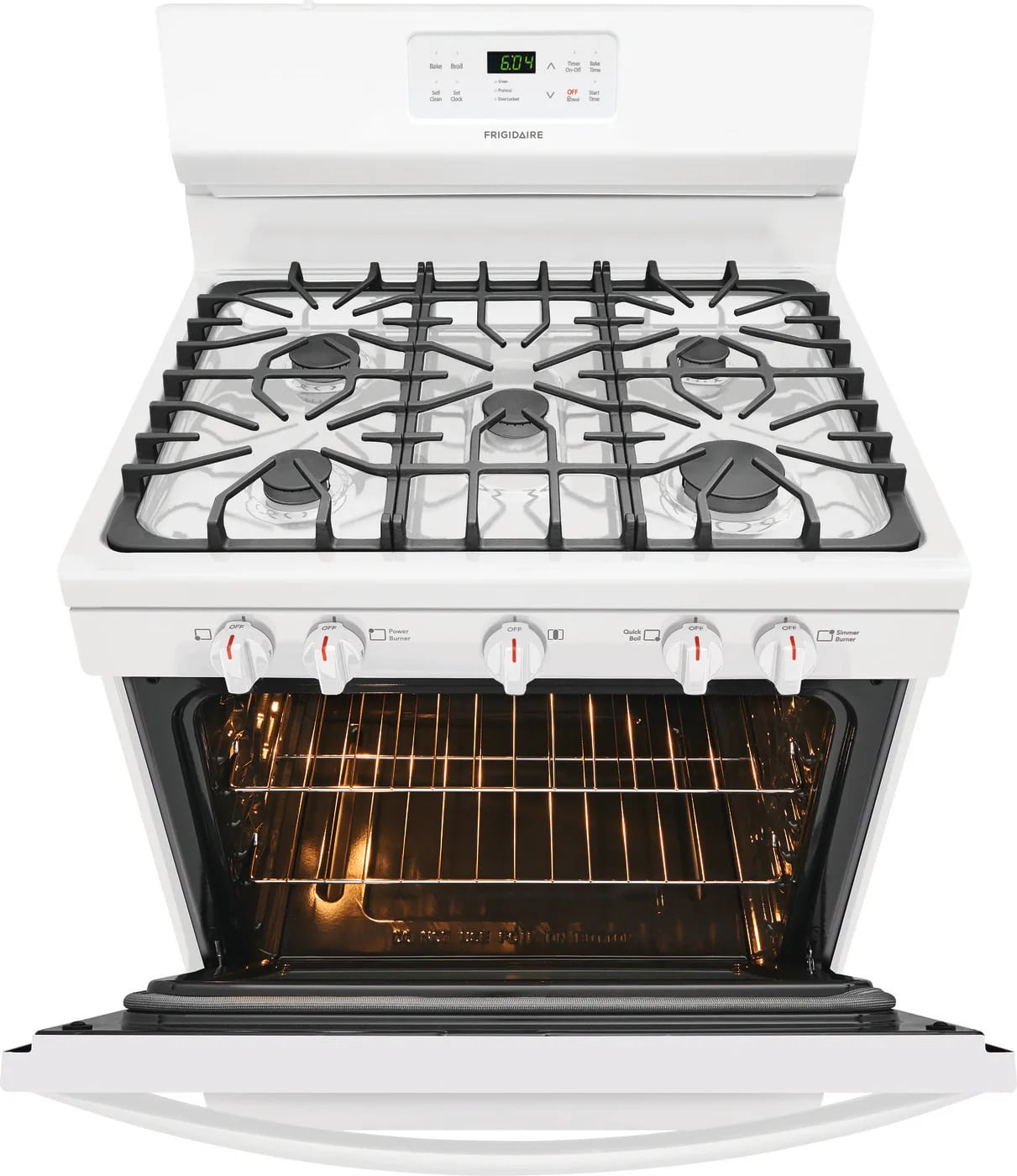 Frigidaire - 5 cu. ft Gas Range in White (Open Box) - FFGF3054TW