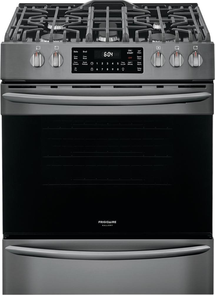 Frigidaire Gallery - 5.6 cu. ft Gas Range in Black Stainless - FGGH3047VD