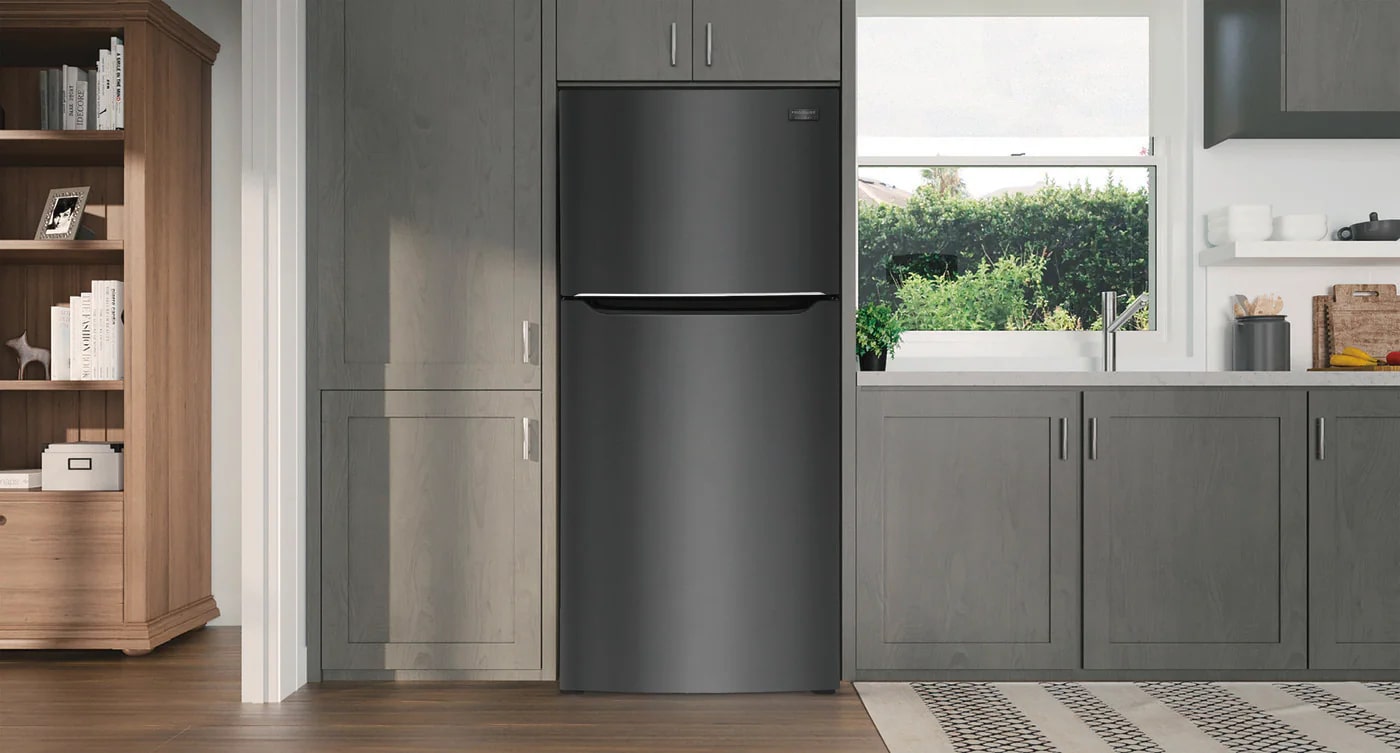Frigidaire Gallery - 30 Inch 20 cu. ft Top Mount Refrigerator in Black Stainless - FGHT2055VD