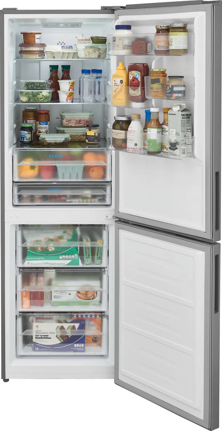 Frigidaire - 23.6 Inch 11.5 cu. ft Bottom Mount Refrigerator in Stainless - FRBG1224AV