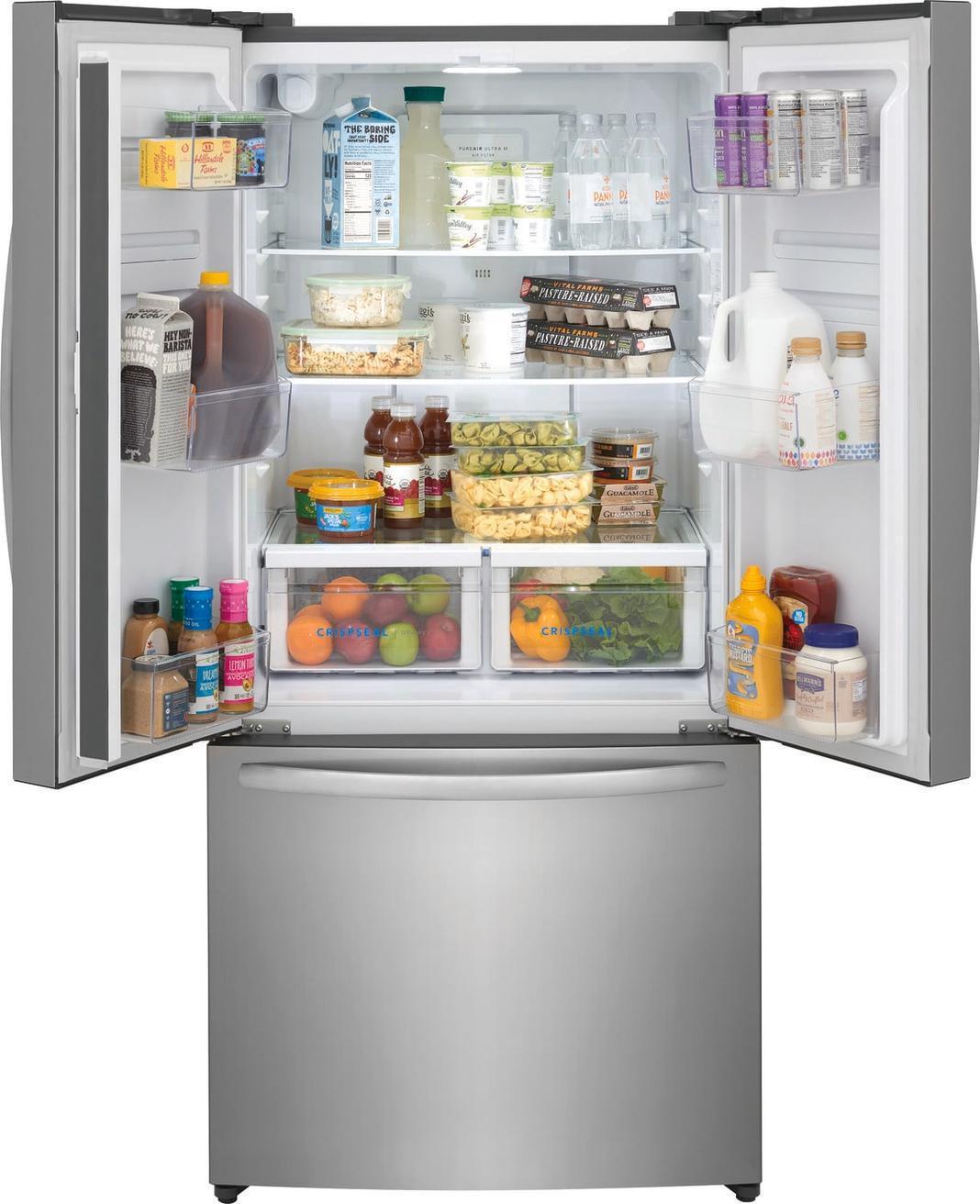 Frigidaire - 31.3 Inch 17.6 cu. ft French Door Refrigerator in Stainless - FRFG1723AV