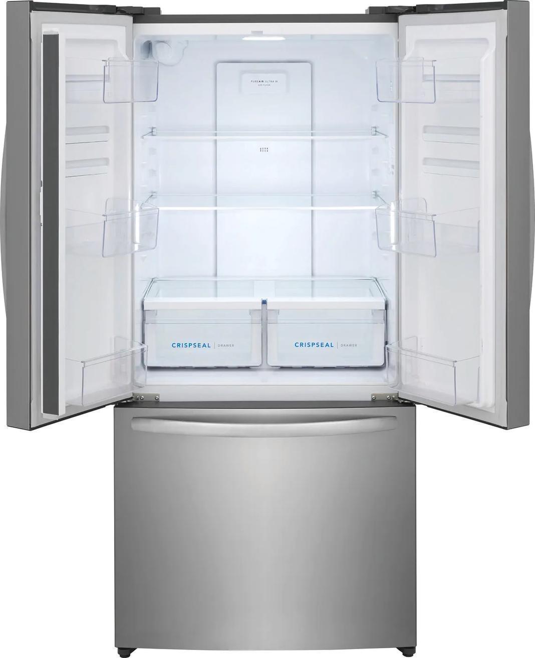 Frigidaire - 31.3 Inch 17.6 cu. ft French Door Refrigerator in Stainless - FRFG1723AV