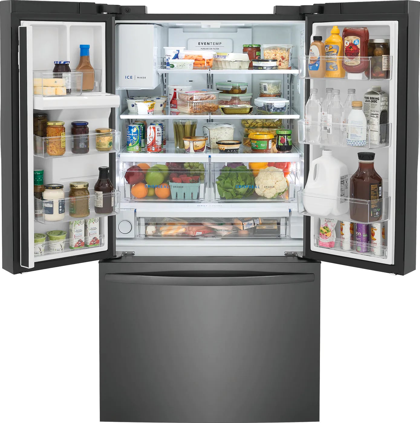 Frigidaire - 36 Inch 27.8 cu. ft French Door Refrigerator in Black Stainless - FRFS2823AD