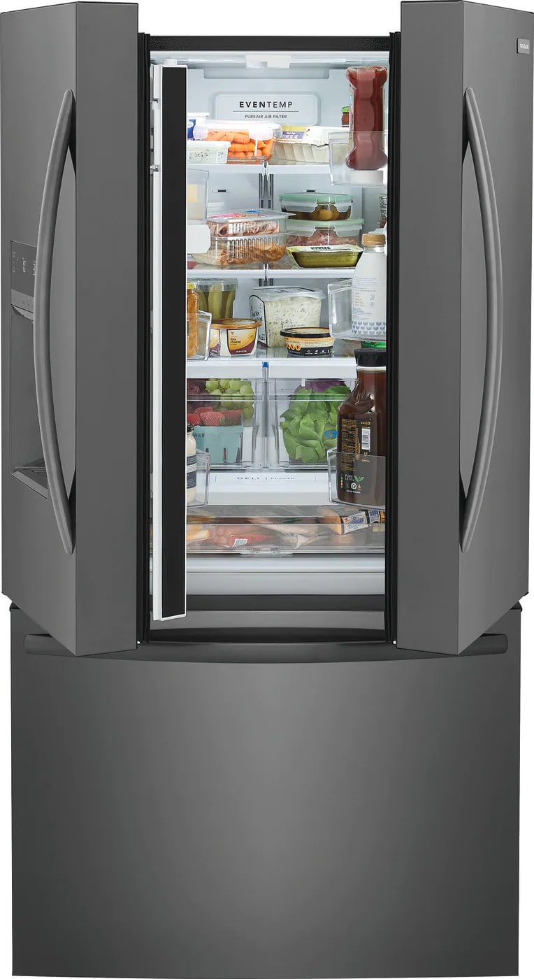 Frigidaire - 36 Inch 27.8 cu. ft French Door Refrigerator in Black Stainless - FRFS2823AD