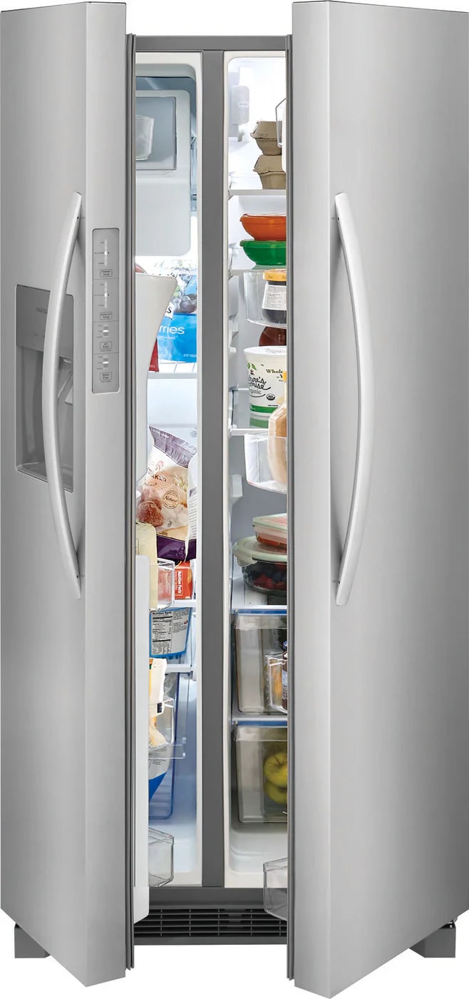 Frigidaire - 33.125 Inch 22.3 cu. ft Side by Side Refrigerator in Stainless - FRSS2323AS