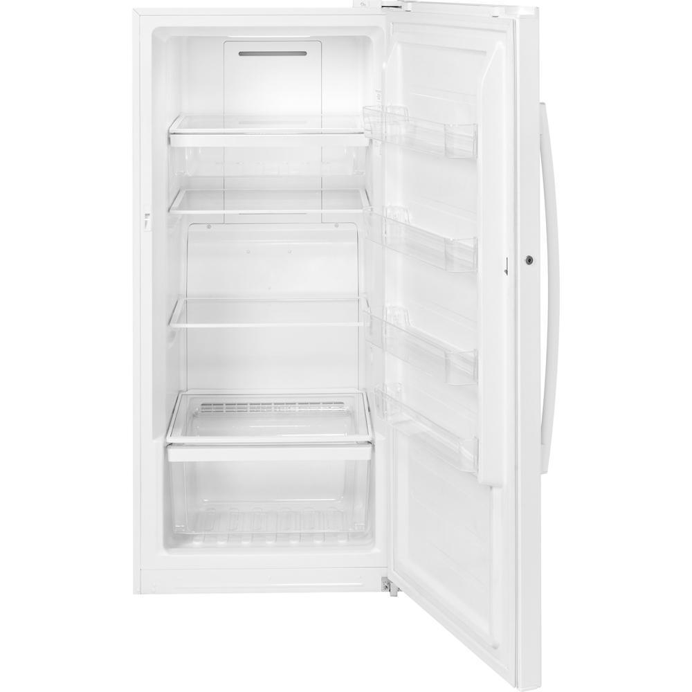 GE - 14.1 cu. Ft Upright Freezer in White - FUF14DLRWW