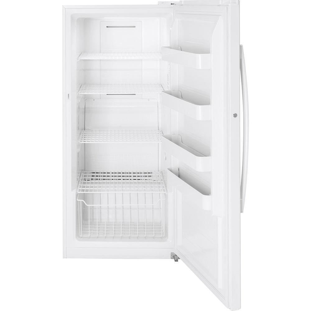 GE - 14.1 cu. Ft Upright Freezer in White - FUF14SMRWW