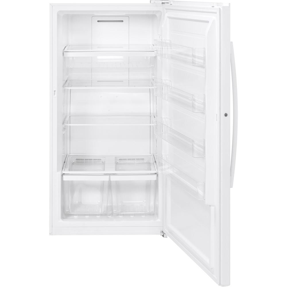 GE - 17.3 cu. Ft Upright Freezer in White - FUF17DLRWW
