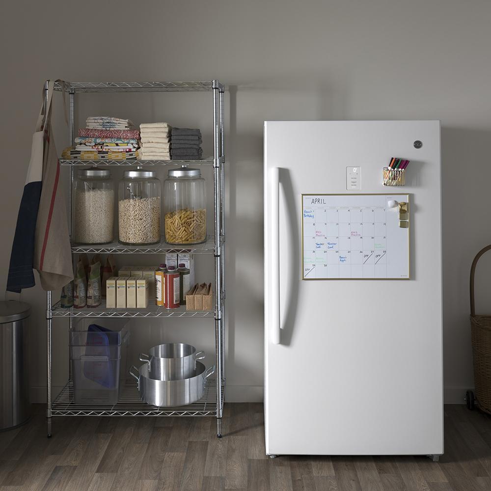 GE - 17.3 cu. Ft Upright Freezer in White - FUF17SMRWW