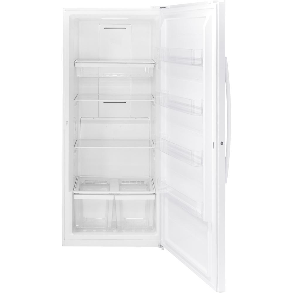 GE - 21.3 cu. Ft Upright Freezer in White - FUF21DLRWW