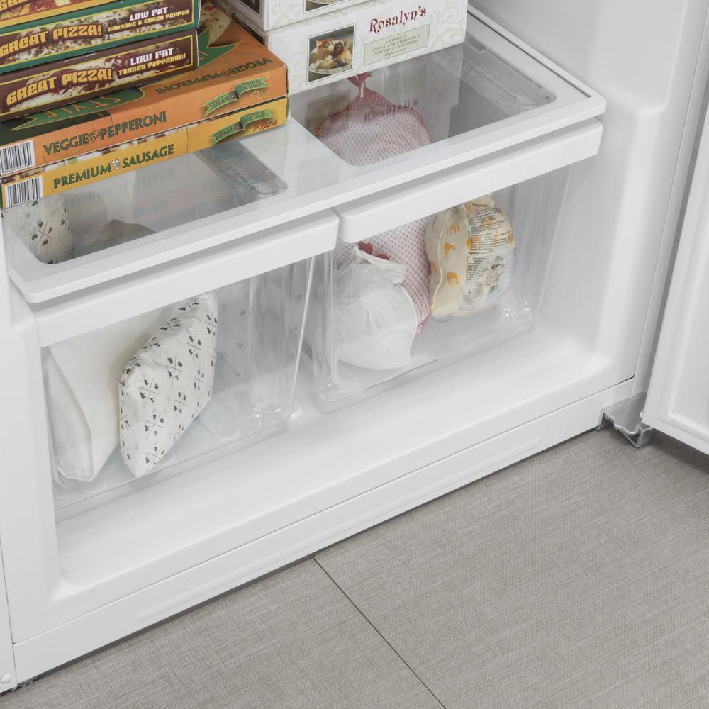 GE - 21.3 cu. Ft Upright Freezer in White - FUF21DLRWW