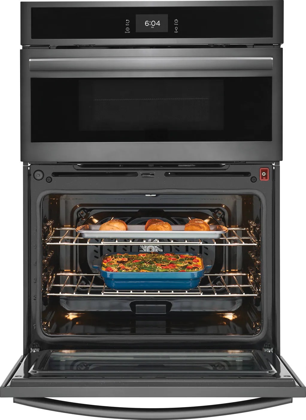 Frigidaire Gallery - 7 cu. ft Combination Wall Oven in Black Stainless - GCWM3067AD