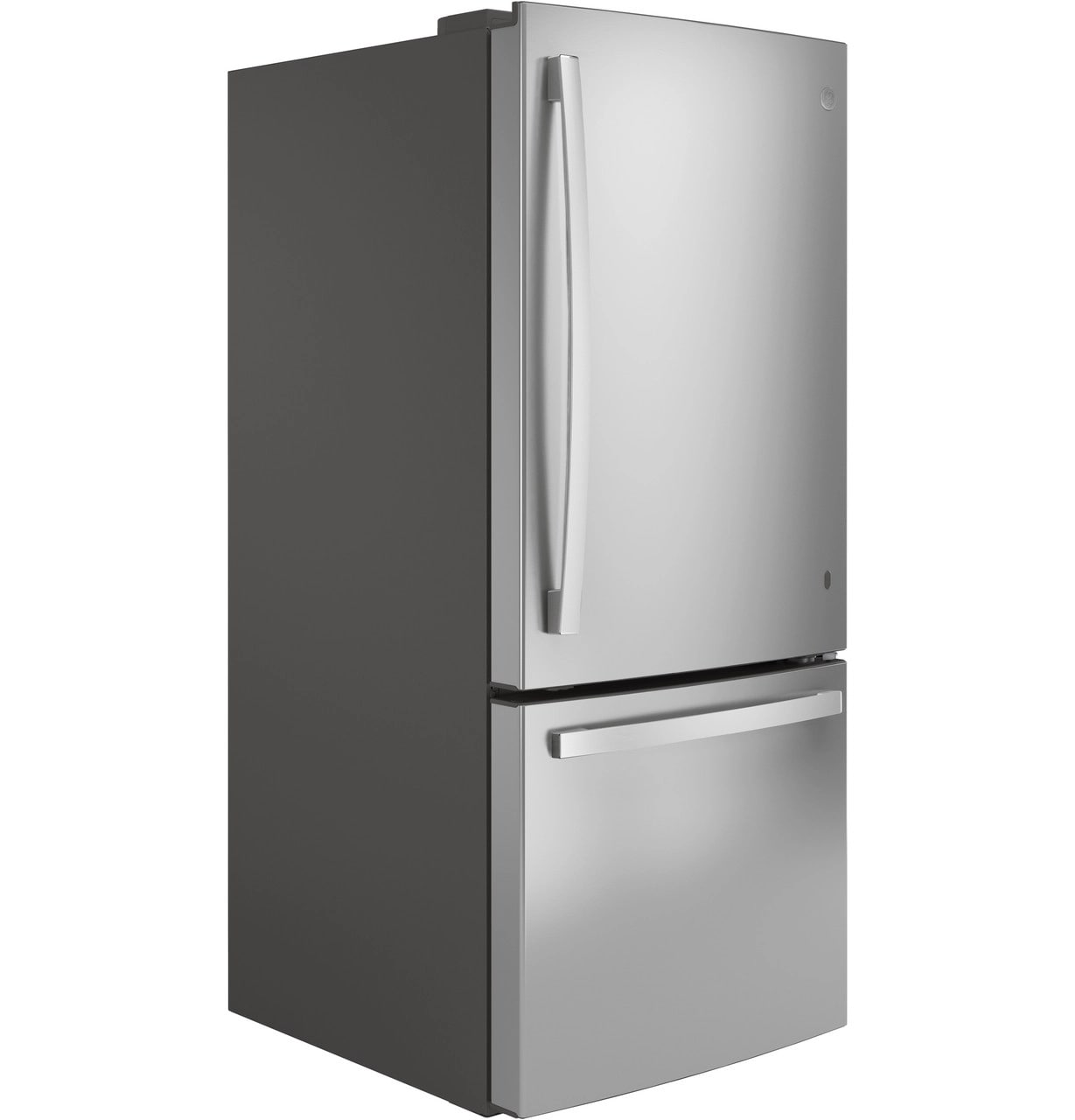 GE - 29.75 Inch 21 cu. ft Bottom Mount Refrigerator in Stainless - GDE21ESKSS