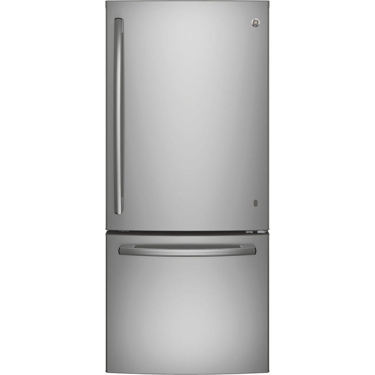 GE - 33 Inch 24.8 cu. ft Bottom Mount Refrigerator in Stainless - GDE25EYKFS