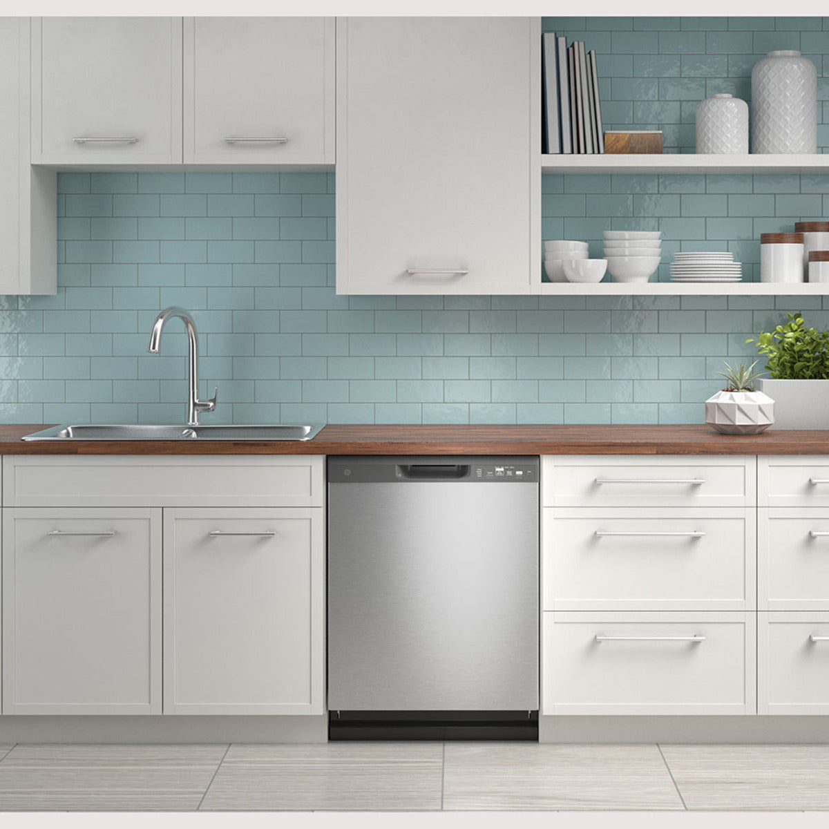 GE - 59 dBA Built In Dishwasher in Stainless - GDF510PSRSS