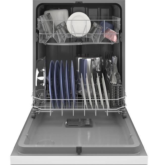 GE - 59 dBA Built In Dishwasher in White - GDF511PGRWW