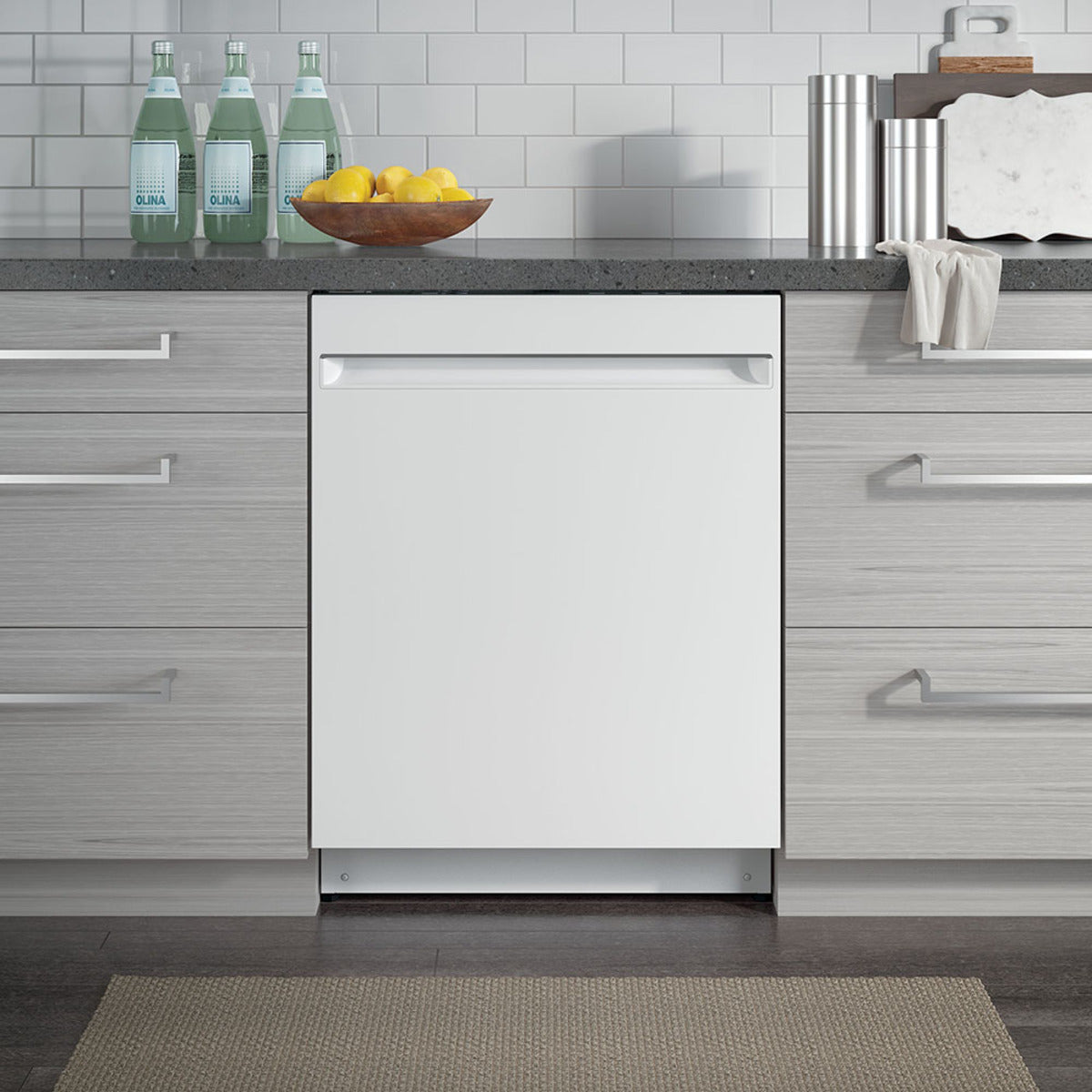 GE - 51 dBA Built In Dishwasher in White - GDT225SGLWW