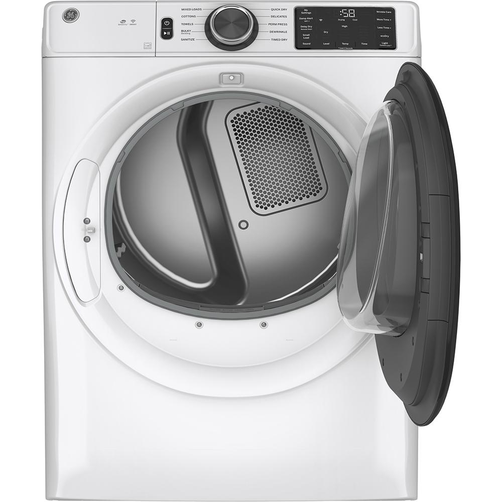 GE - 7.8 cu. Ft Gas Dryer in White - GFD55GSSNWW