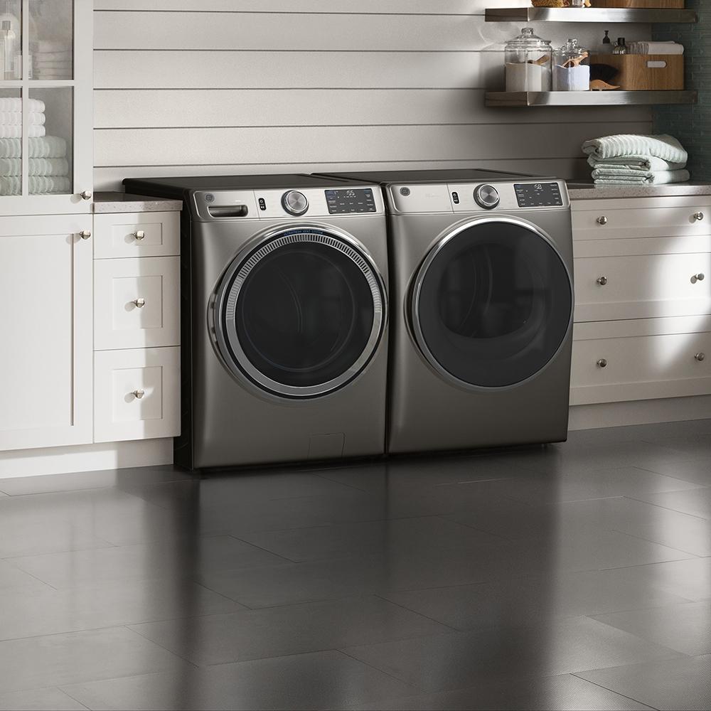 GE - 7.8 cu. Ft Electric Dryer in Grey - GFD65ESMNSN