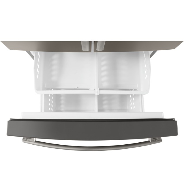 GE - 35.75 Inch 25.6 cu. ft French Door Refrigerator in Grey - GFE26JMMES