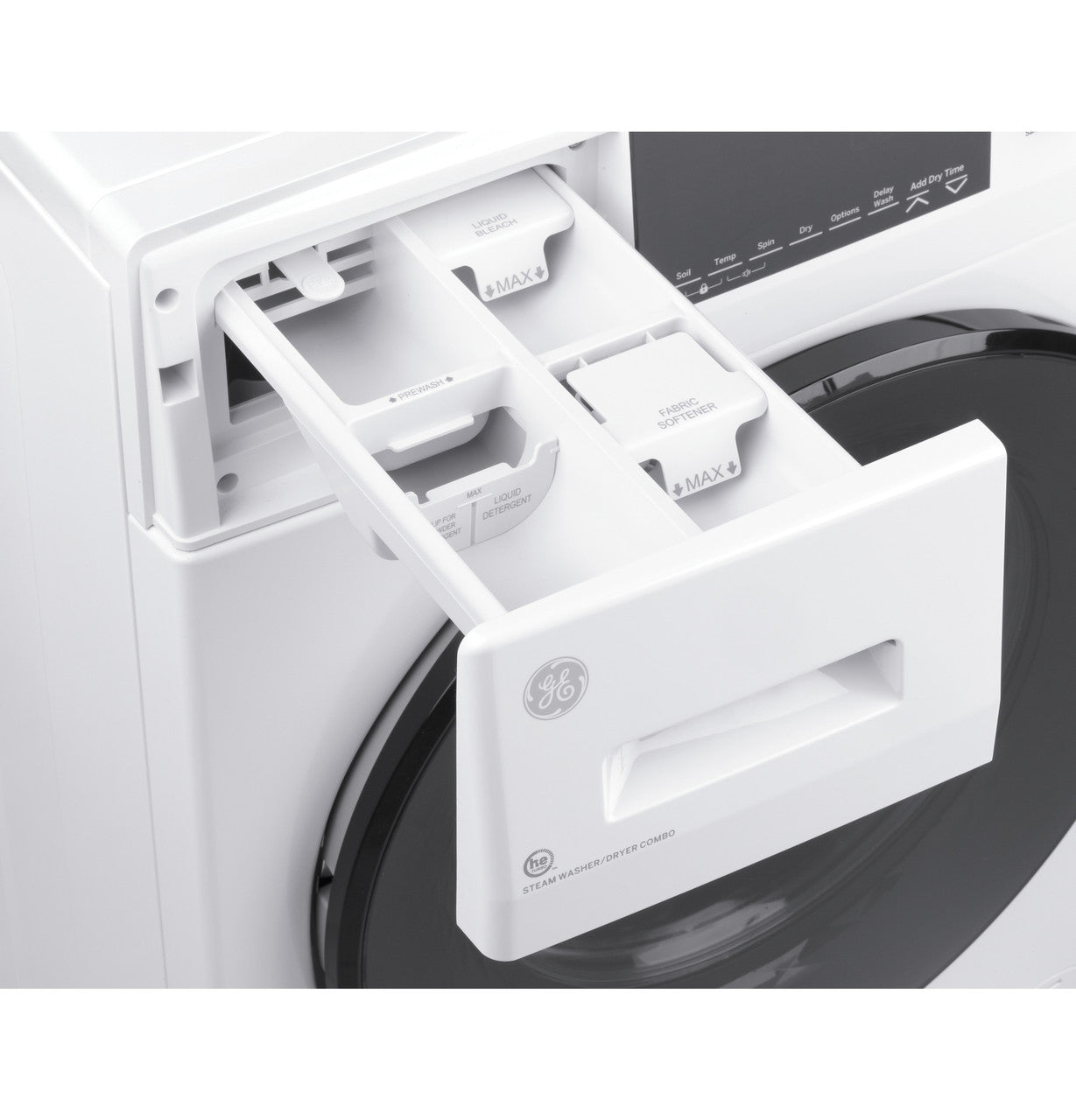 GE - 2.8 cu. Ft Front Load All-In-One Washer/Dryer in White - GFQ14ESSNWW