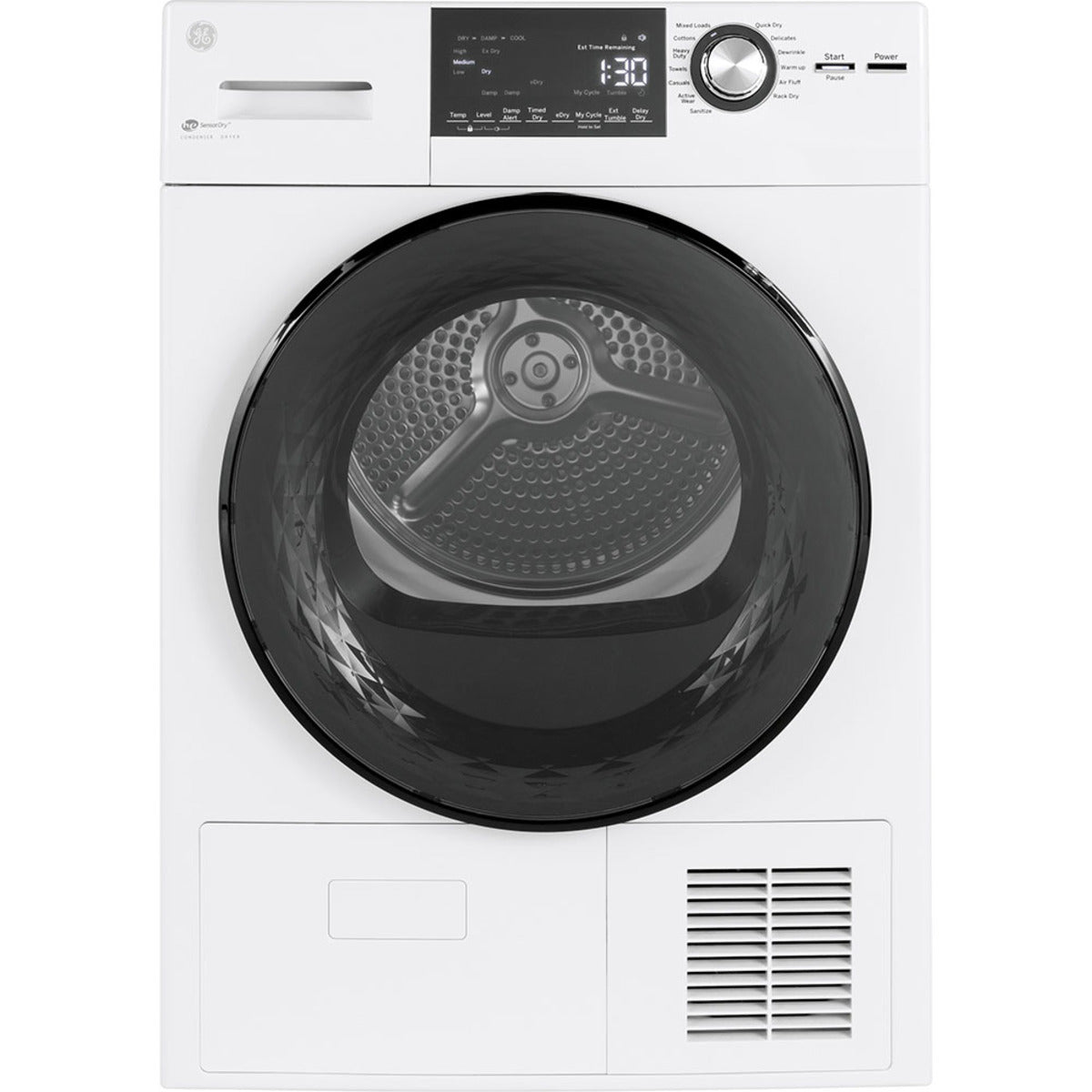 GE - 4.1 cu. Ft Electric Dryer in White - GFT14JSIMWW