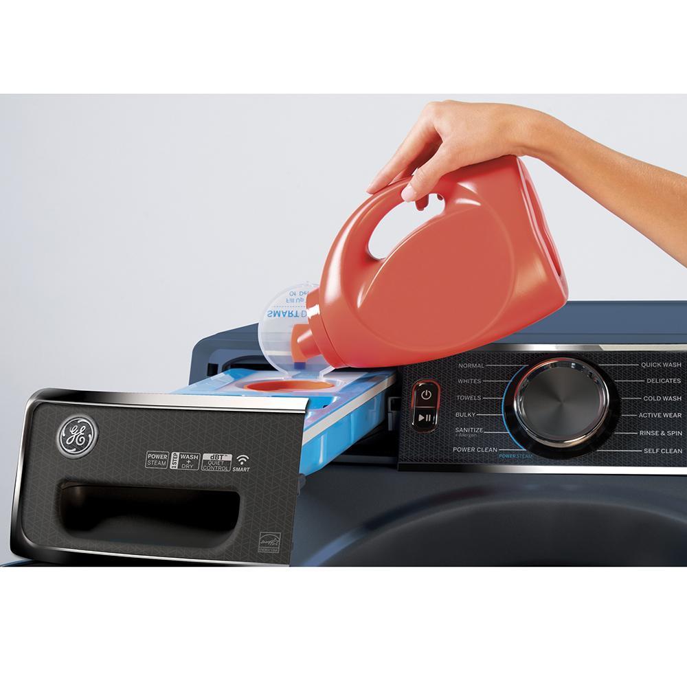 GE - 5.8 cu. Ft Front Load Washer in Blue - GFW850SPNRS