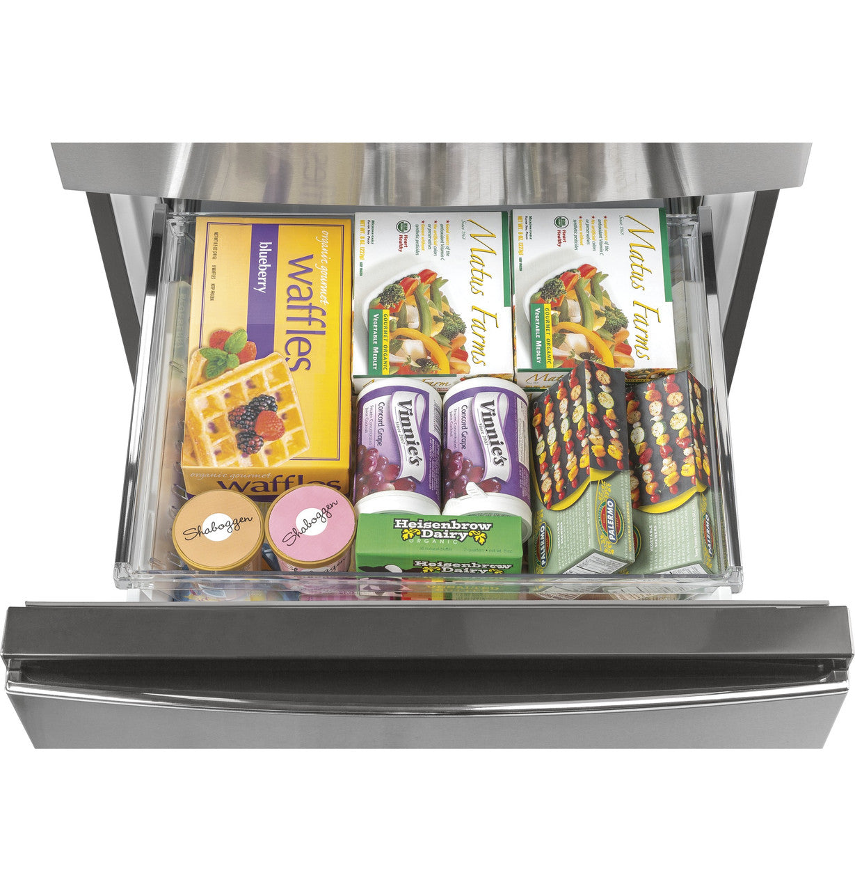 GE - 23.5 Inch 11.9 cu. ft Bottom Mount Refrigerator in Stainless - GLE12HSPSS