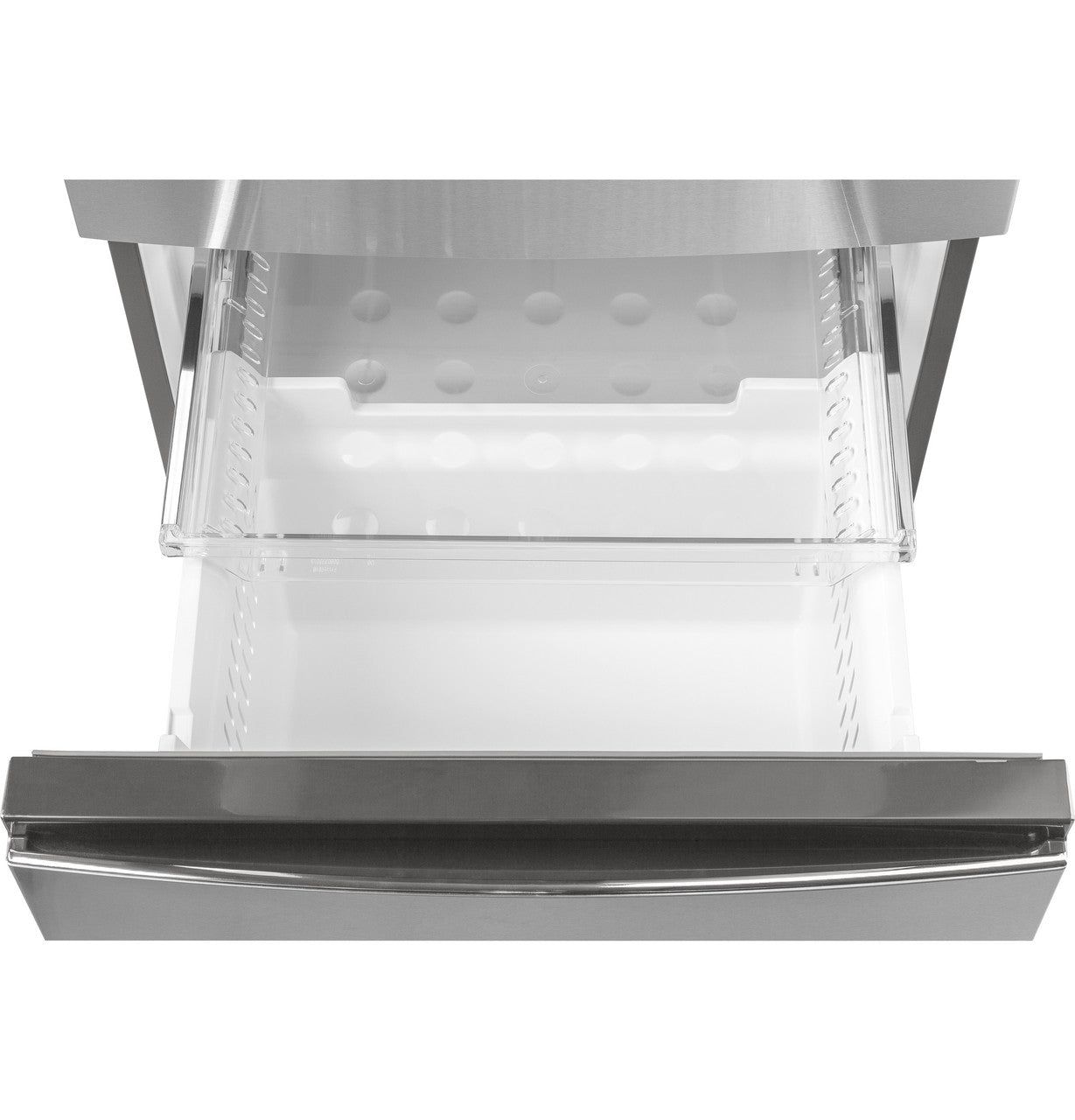 GE - 23.5 Inch 11.9 cu. ft Bottom Mount Refrigerator in Stainless - GLE12HSPSS