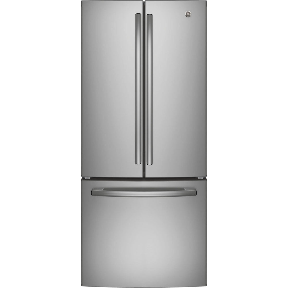 GE - 29.75 Inch 20.8 cu. ft French Door Refrigerator in Stainless - GNE21DYRKFS