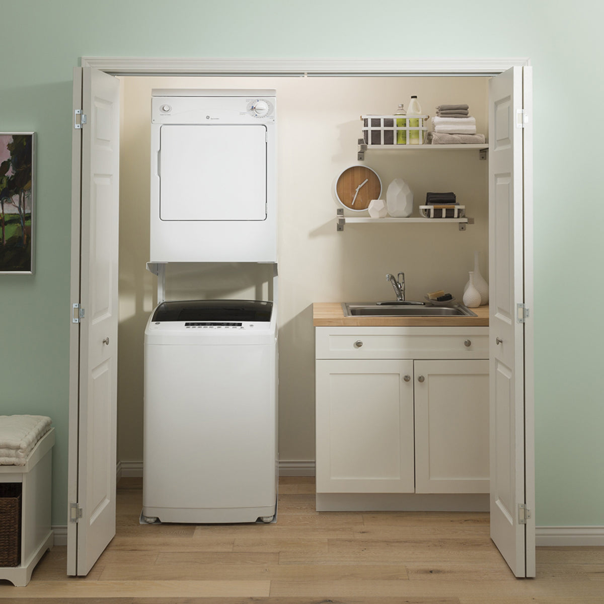 GE - 3.3 cu. Ft Top Load Washer in White - GNW128SSMWW