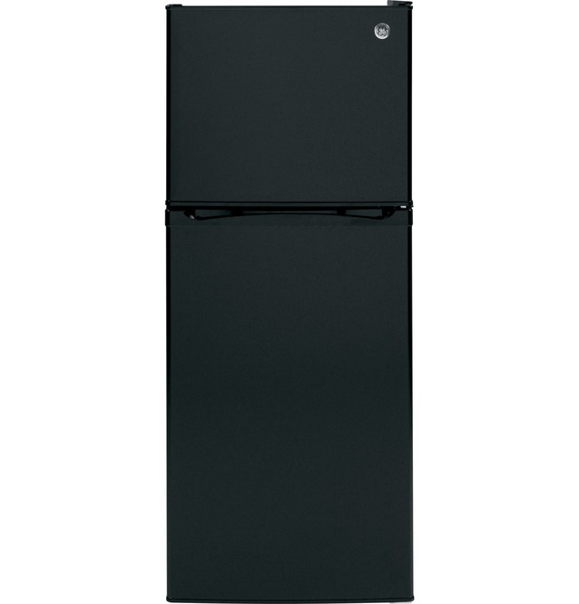GE - 24 Inch 11.6 cu. ft Top Mount Refrigerator in Black - GPE12FGKBB
