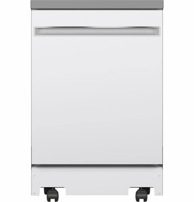 GE - 54 dBA Portable Dishwasher in White - GPT225SGLWW