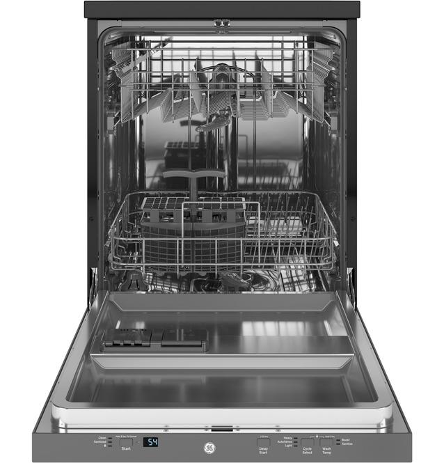 GE - 54 dBA Portable Dishwasher in Stainless - GPT225SSLSS