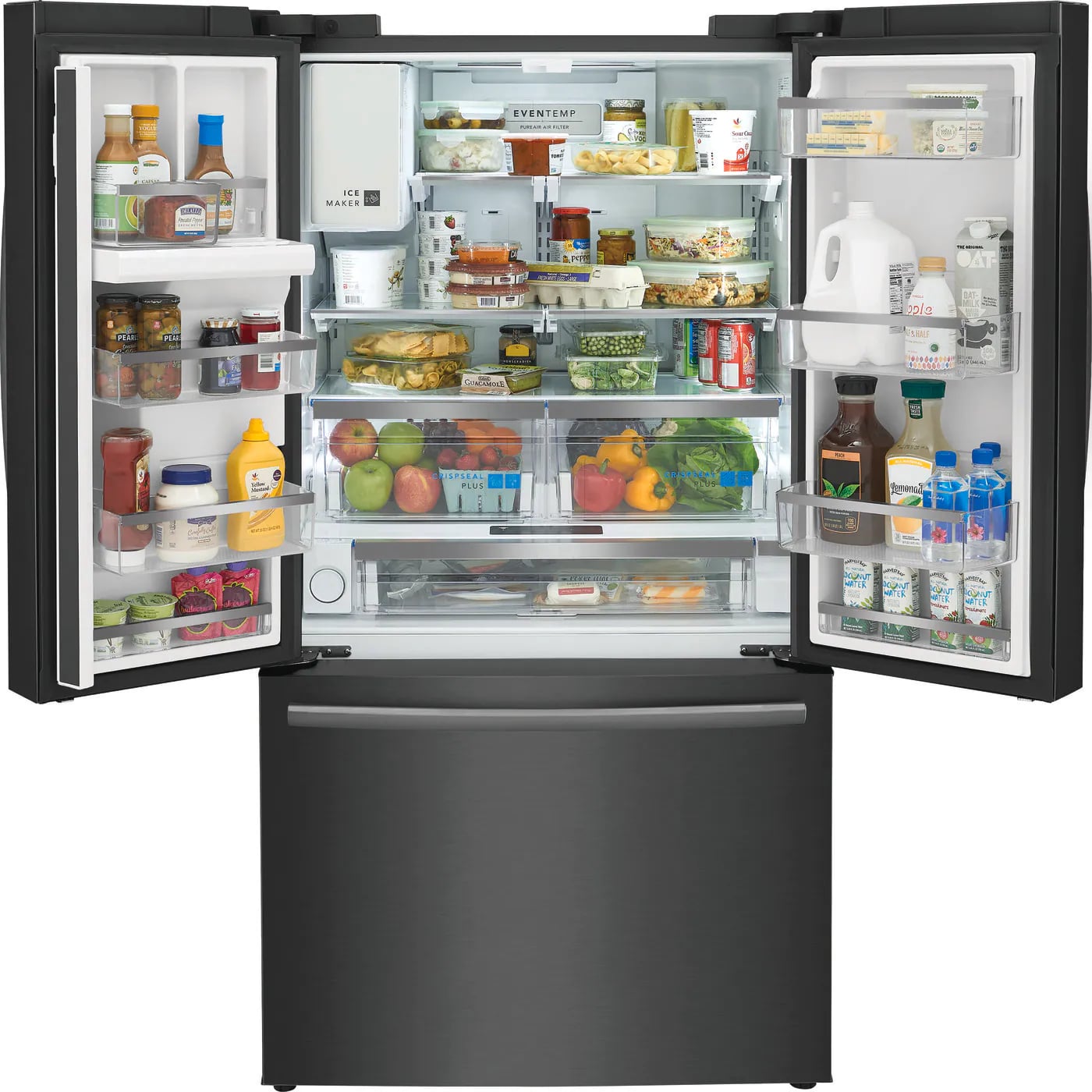 Frigidaire Gallery - 36 Inch 22.6 cu. ft French Door Refrigerator in Black Stainless - GRFC2353AD