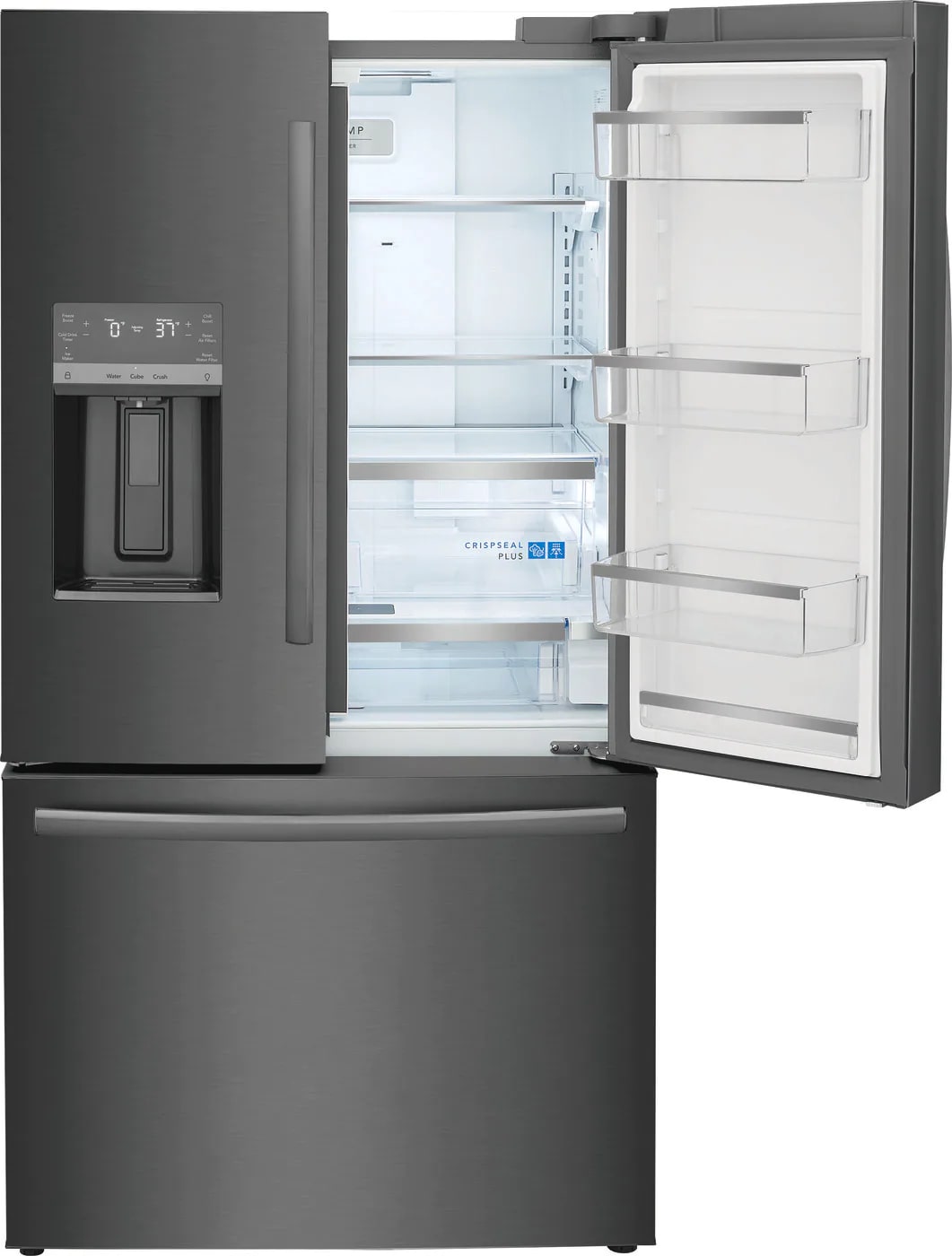 Frigidaire Gallery - 36 Inch 22.6 cu. ft French Door Refrigerator in Black Stainless - GRFC2353AD