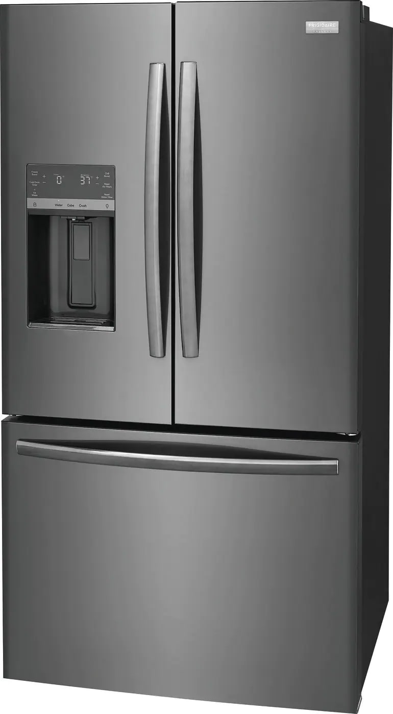 Frigidaire Gallery - 36 Inch 27.8 cu. ft French Door Refrigerator in Black Stainless - GRFS2853AD