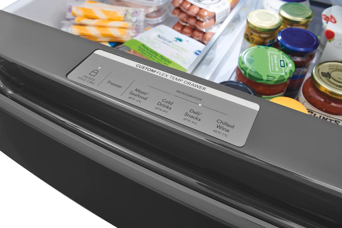 Frigidaire Gallery - 35.9 Inch 21.5 cu. ft French Door Refrigerator in Black Stainless - GRMC2273CD