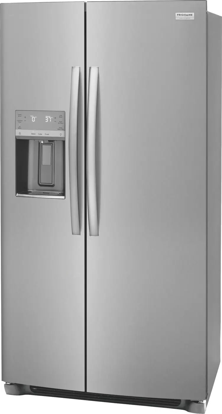 Frigidaire Gallery - 36.2 Inch 22.3 cu. ft Side by Side Refrigerator in Stainless - GRSC2352AF