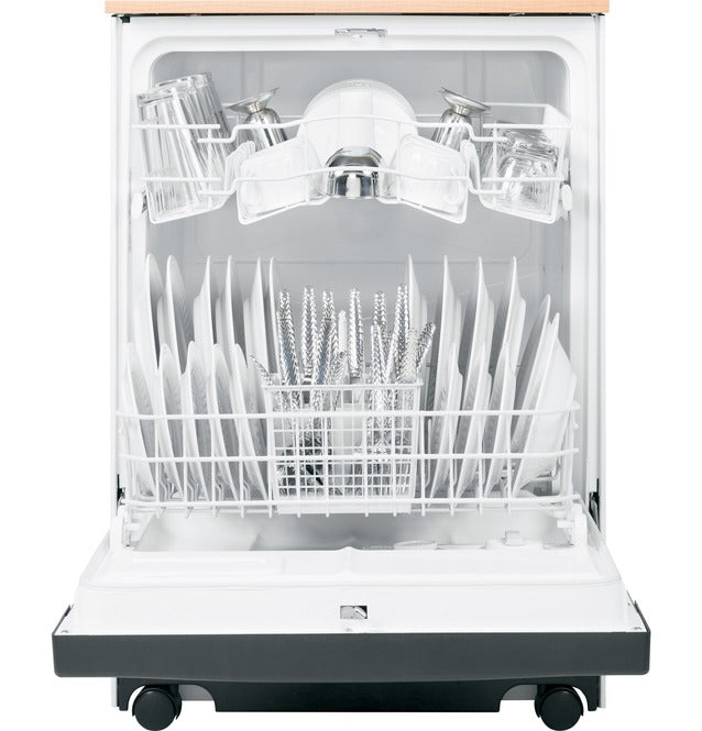 GE - 64 dBA Portable Dishwasher in Black - GSC3500DBB