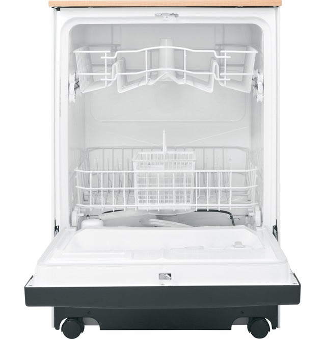 GE - 64 dBA Portable Dishwasher in White - GSC3500DWW
