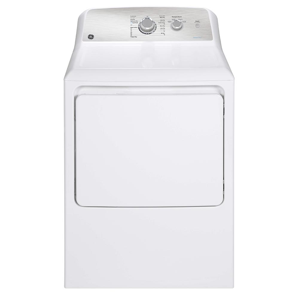 GE - 7.2 cu. Ft Electric Dryer in White - GTD40EBMRWS